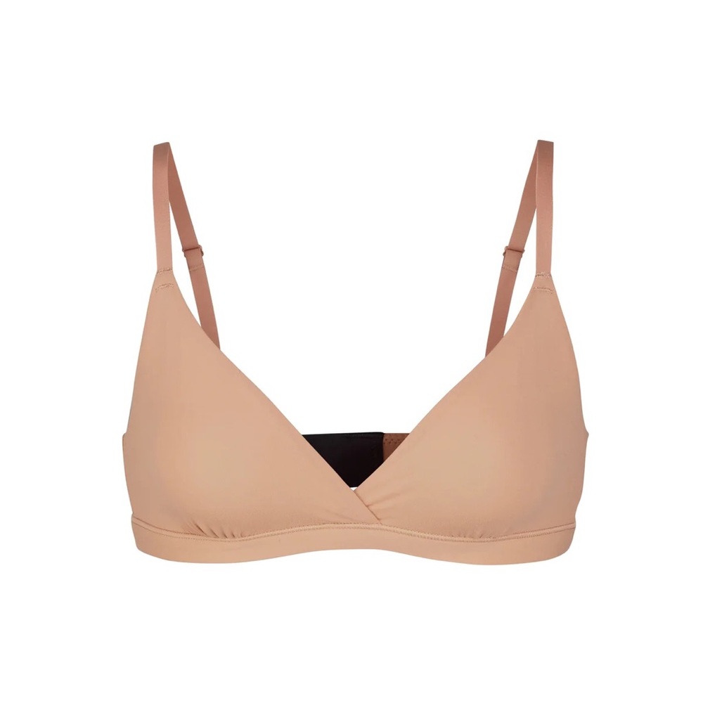 SKIMS FITS EVERYBODY CROSSOVER TRIANGLE BRALETTE - 2X - OCHRE